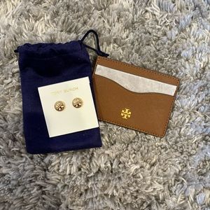 BRAND NEW!! Tory Burch Earrings and Card Wallet